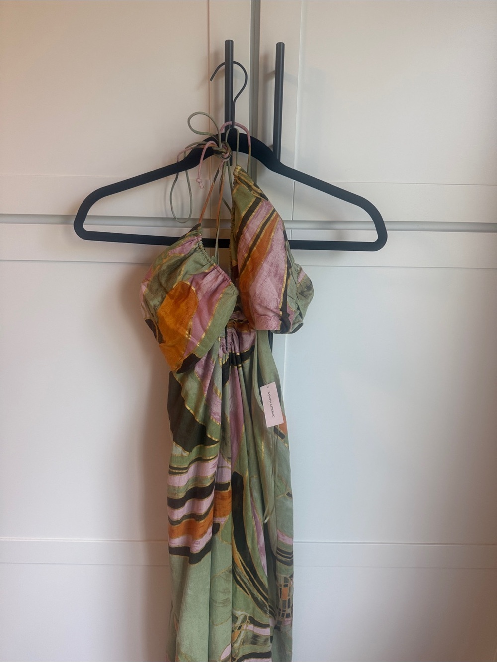 Banana Republic Green Multi-Color Halter Maxi Dress - Picture 2 of 2